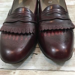 Bruno Magli Red Leather Loafers Size 12